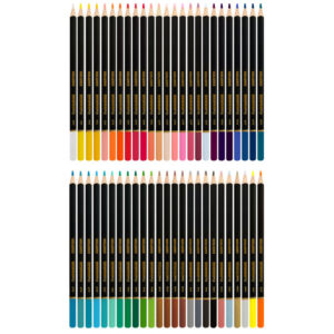 Värvipliiatsid kolmnurksed 50 värvi KORES Kolores, metallkarbis