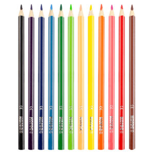 Värvipliiatsid kolmnurksed 12 värvi KORES Kromas, riputuspakis