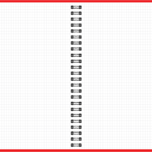 Memo A5 ruut, 60 lehte, punane