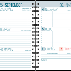 Väike koolipäevik, spiraalköide – must