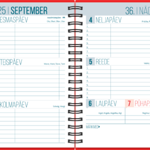 Väike koolipäevik, spiraalköide – punane