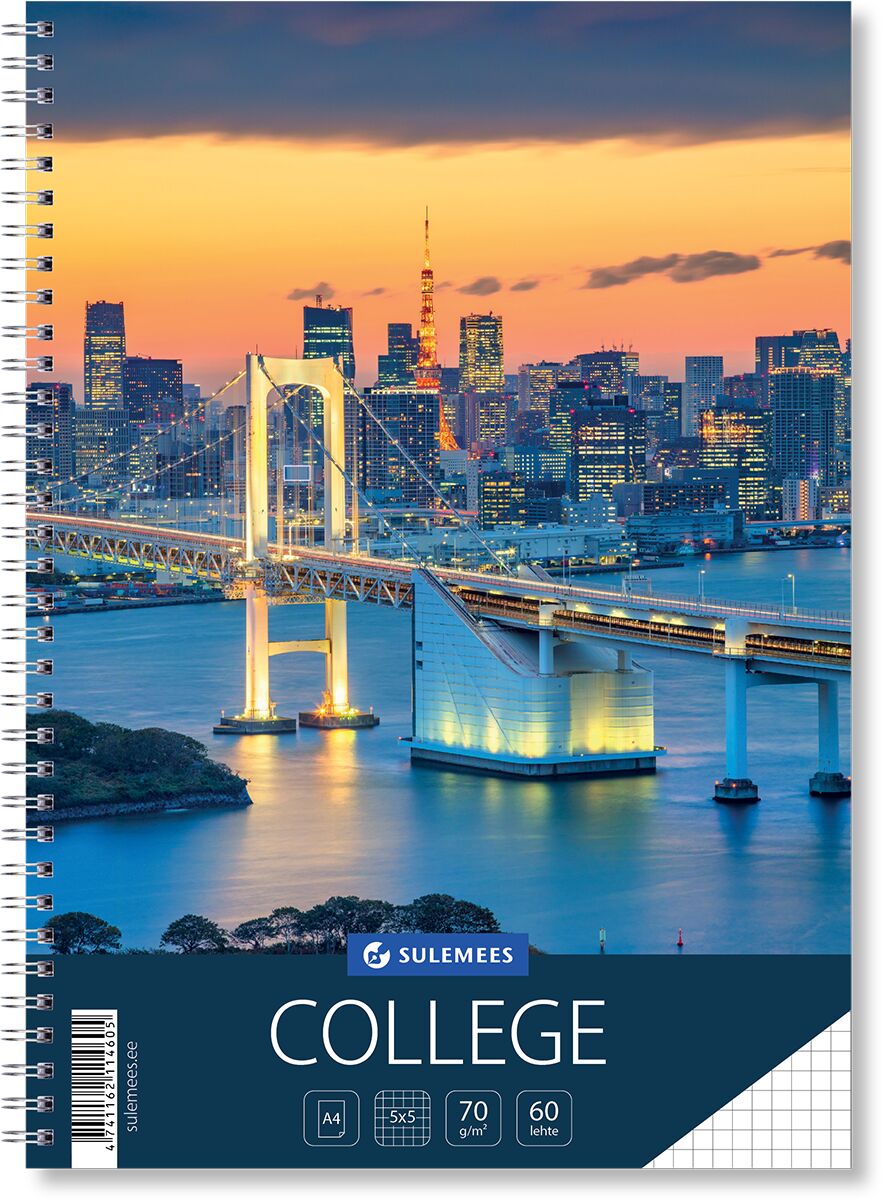 College A4, 60 lehte, 5x5 ruut, Kuumaõhupall | Kasseti Expert