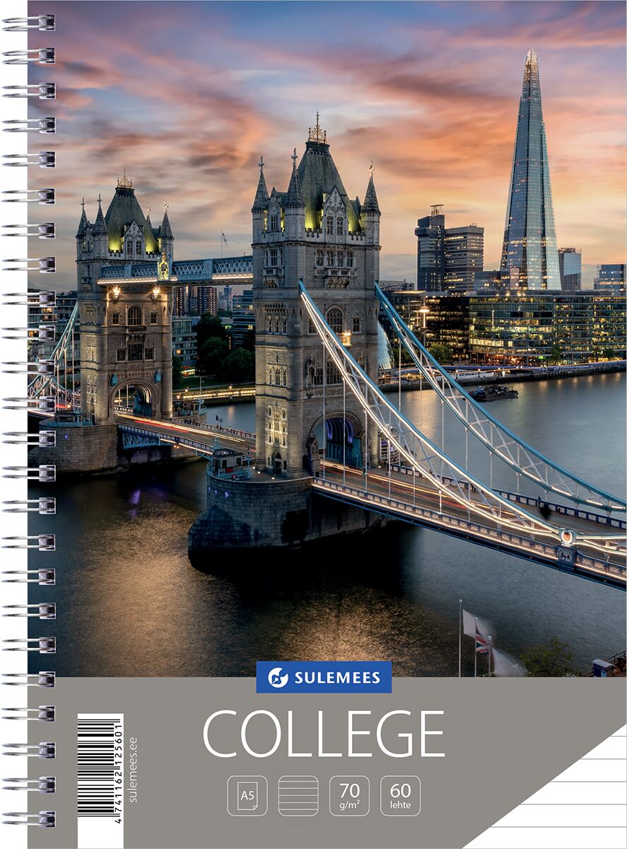 College A5, 60 lehte, jooneline, Lilled | Kasseti Expert