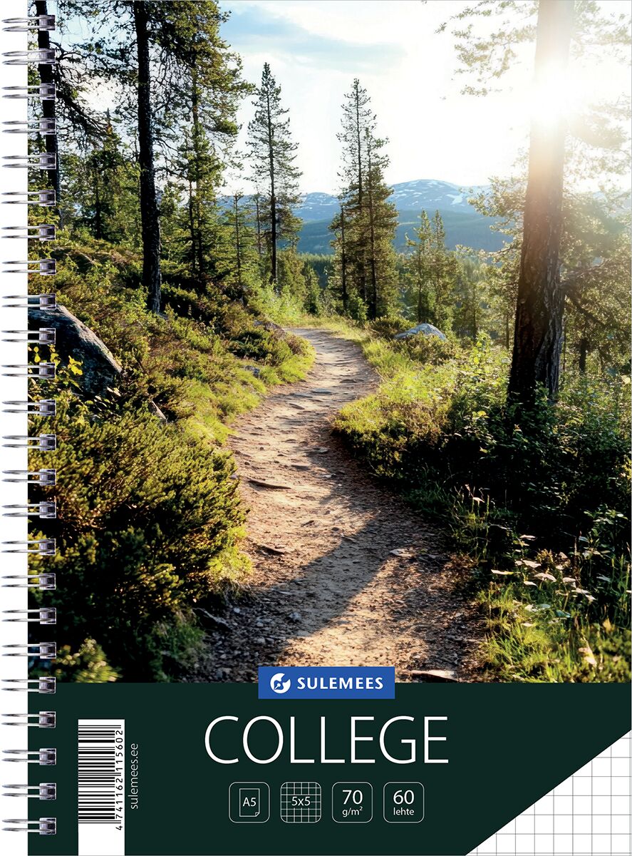 College A5, 60 lehte, 5x5 ruut, Buss | Kasseti Expert