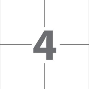Etikett A4 Kores 105 x 148 mm, 100 lehte, 4tk lehel