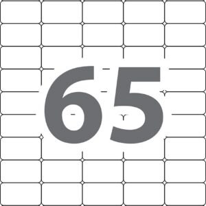 Etikett A4 Kores 38,1 x 21,2 mm, 100 lehte, 65tk lehel