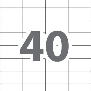 Etikett eemaldatav, A4 Kores 52,5 x 29,7 mm, 100 lehte, 40tk lehel