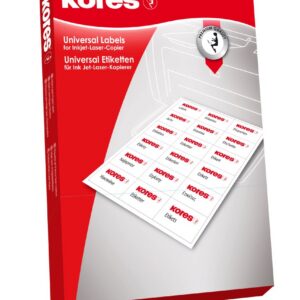 Etikett A4 Kores 70 x 35 mm, 100 lehte, 24tk lehel