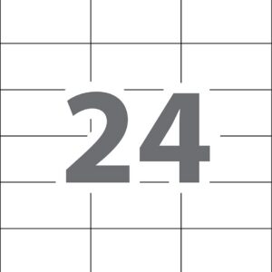 Etikett A4 Kores 70 x 36 mm, 100 lehte, 24tk lehel