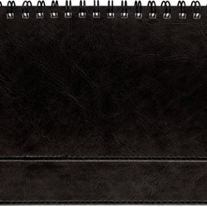 Lauakalender Classic LUX kaas (kunstnahk), reklaamriba (MUST)