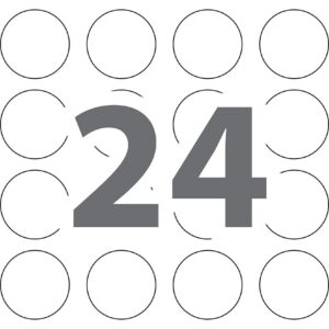 Etikett A4 Kores, läbimõõt 40 mm, 100 lehte, 35tk lehel