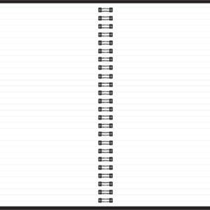 Memo Eco kaantega, A5 joon, 60 lehte, must