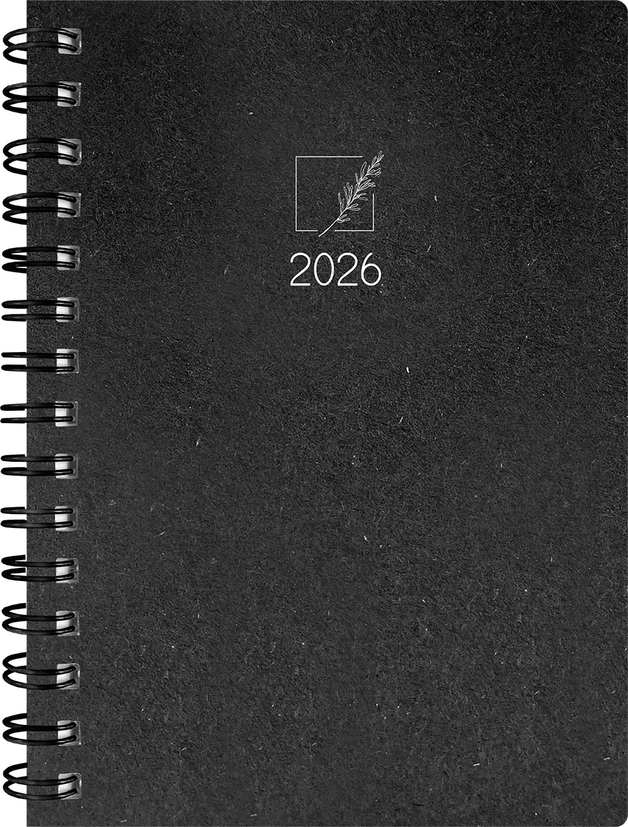 Nature A5 Päev, spiraalköide, MUST Eko kaaned | Kasseti Expert