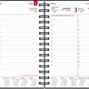 Nature A5 Päev, spiraalköide, MUST Eko kaaned