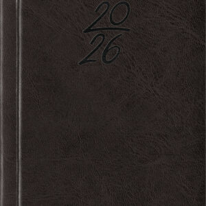 Päev A6, kõvaköide, kunstnahast kaaned (MUST)