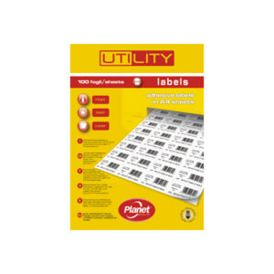 Etikett A4 Utility 105 x 37 mm, 100 lehte, 16tk lehel