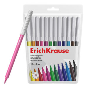 Õlipastell, 12 värvi, kolmnurkse disainiga, Erich Krause