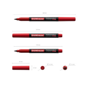 Marker P-100 1.2mm permanent, kooniline punane