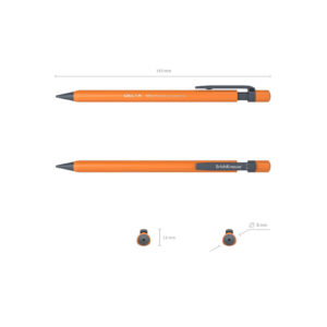 Mehaaniline pliiats kolmnurkne DELTA 0.5 mm HB, 6 erinevat korpuse värvi (12)