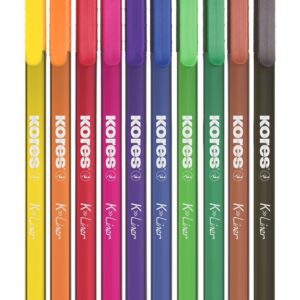 Tindipliiats KORES K-Liner 0.4 mm, 12 värvi riputuspakis