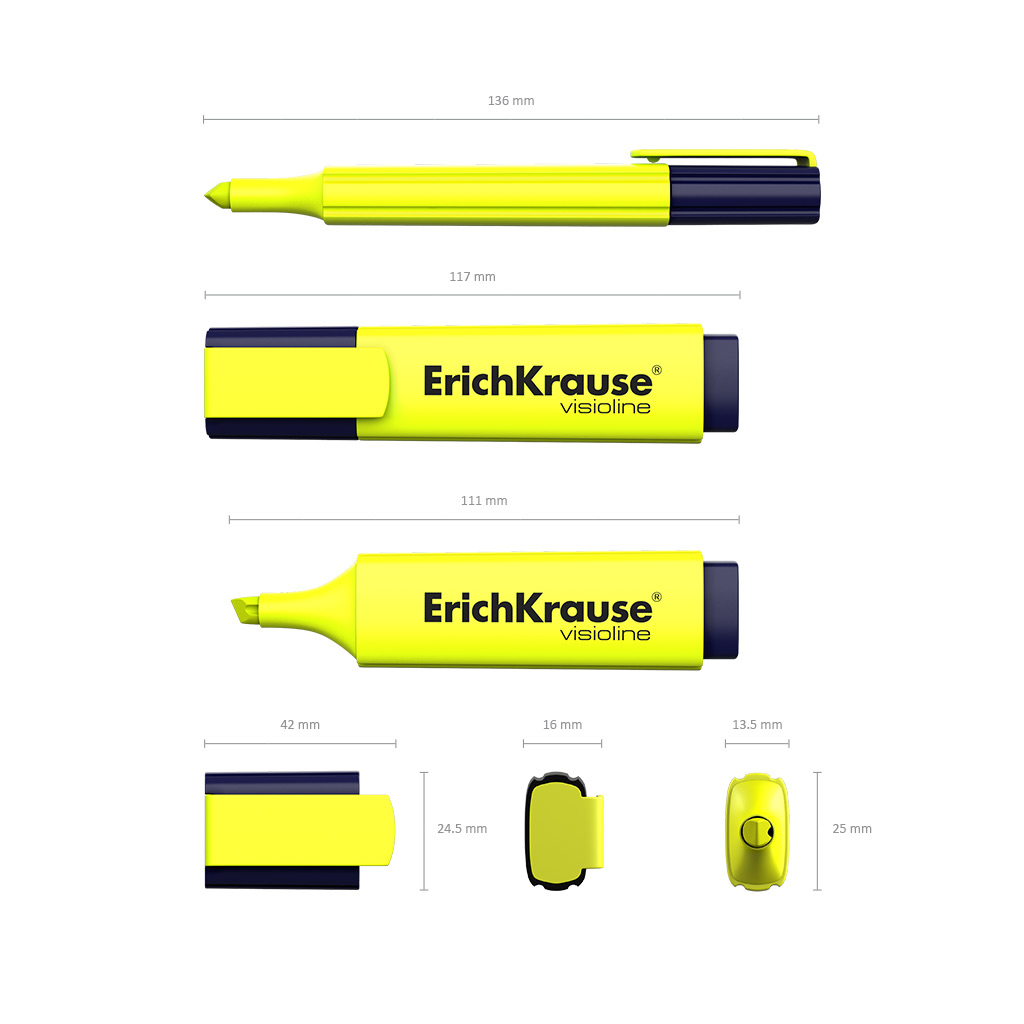 Tekstimarker Visioline V-20 Neon, 5,2 mm, kollane | Kasseti Expert