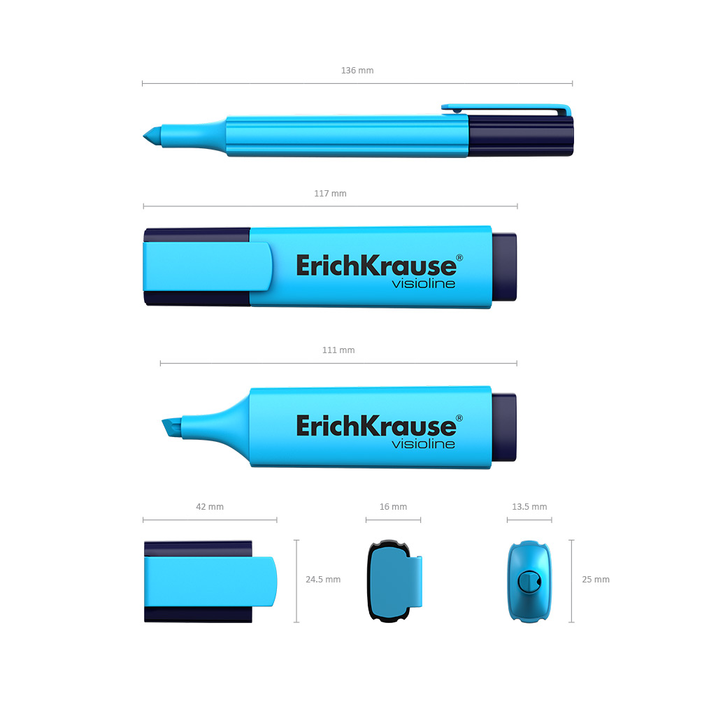 Tekstimarker Visioline V-20 Neon, 5,2 mm, sinine | Kasseti Expert