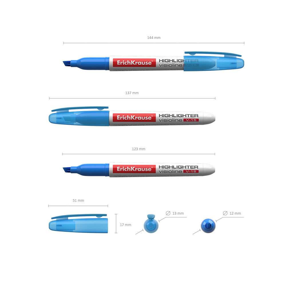 Tekstimarker Visioline V-15 Neon, 4,0 mm, sinine | Kasseti Expert
