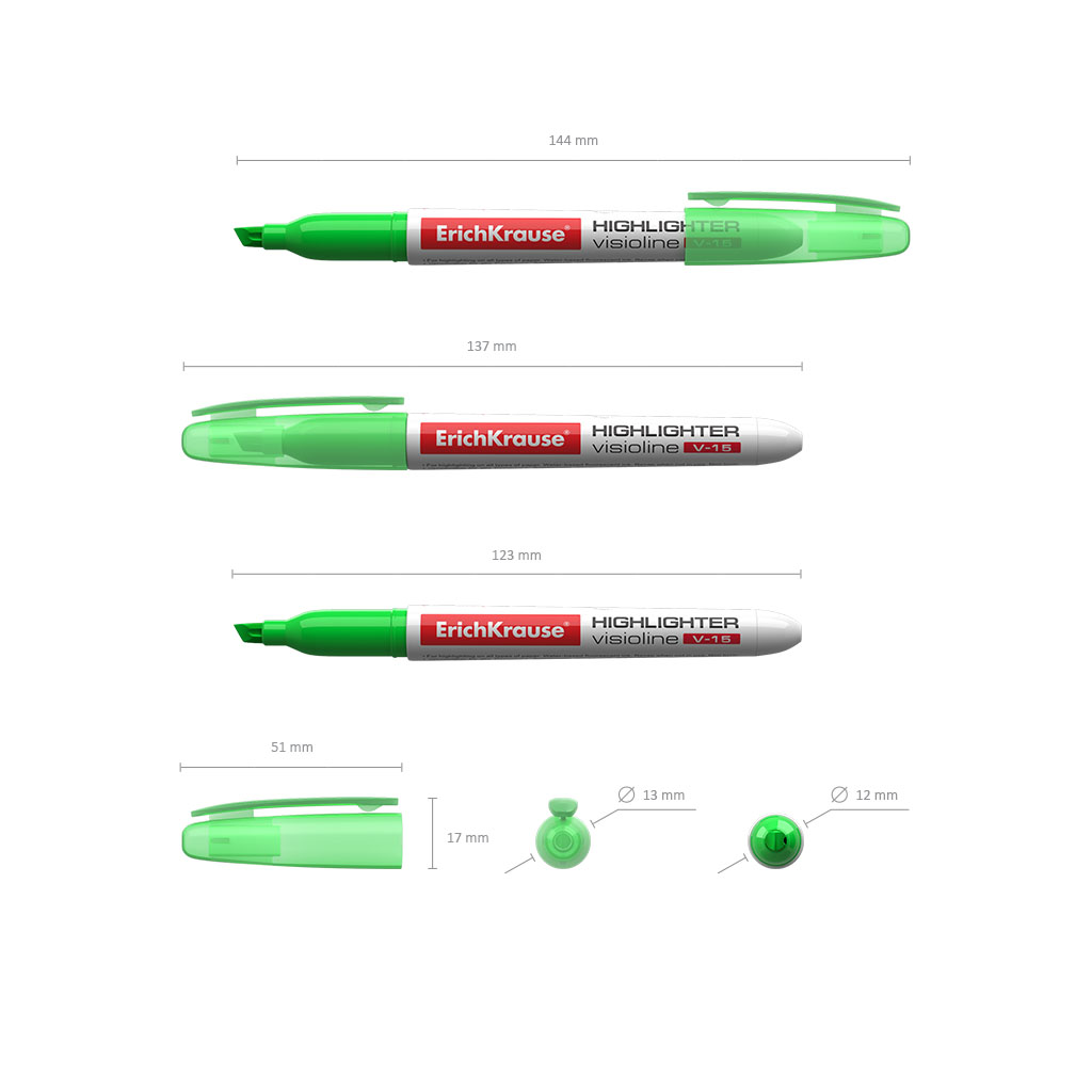 Tekstimarkeri komplekt Visioline V-15 Neon, 4,0 mm, (kollane+roheline) | Kasseti Expert