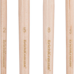 Pintslite komplekt Erich Krause, sünteetiline, 3 ümarat + 1 lapik riputuspakis (61852)