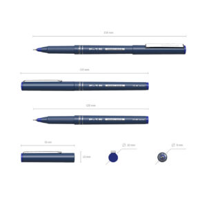 Tindipliiats Fineliner F-15 Classic Stick 0.6, vee baasil, sinine