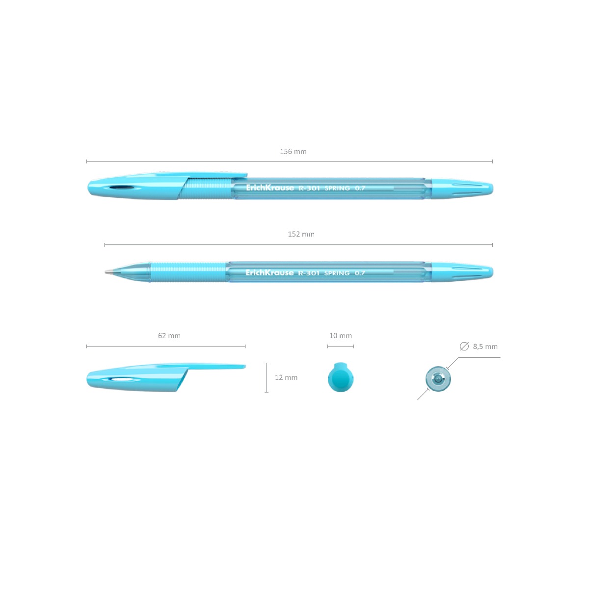 Pastapliiats R-301 Spring StickGrip 0.7, sinine | Kasseti Expert