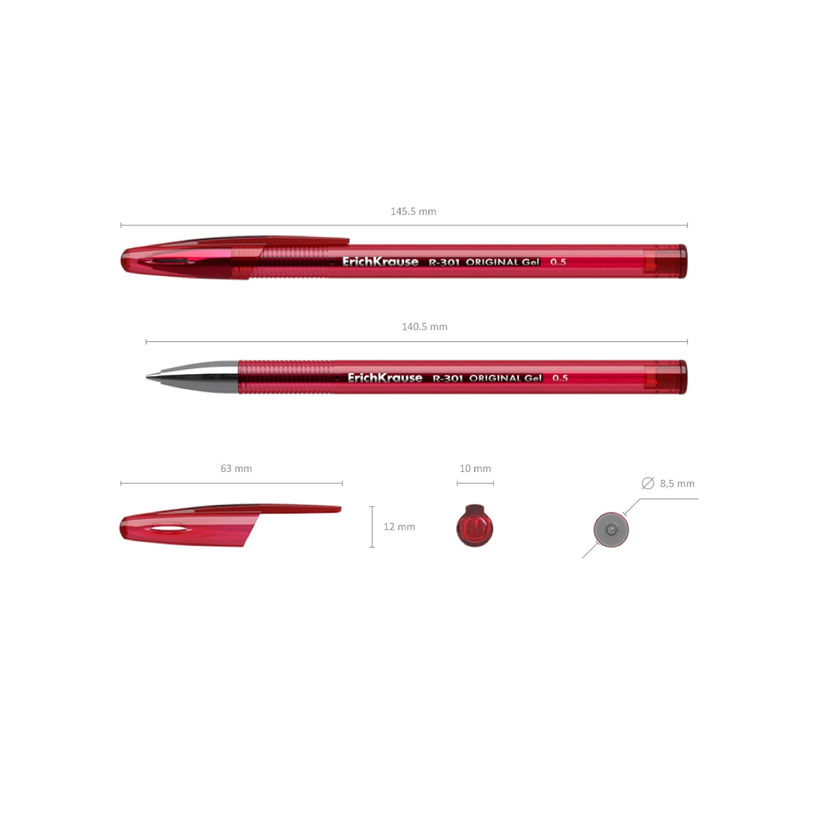 Geelpliiats R-301 Original Gel Stick 0.5, punane | Kasseti Expert