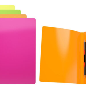 Plastkaas vedrumehhanismiga A4 Matt Neon, 4värvi