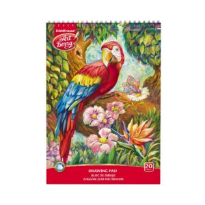 Joonistusplokk spiraalis A4 120 g 20 lehte PARROT, mikroperfo