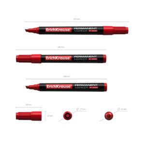 Marker P-300 permanent, punane lõigatud