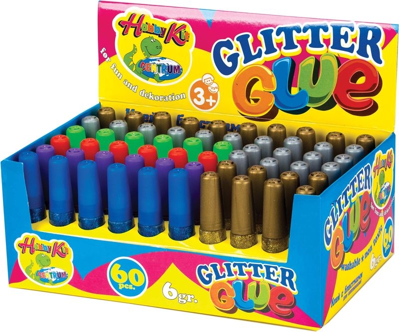Liim, vedelliim 6 ml GLITTER Centrum dekoreerimiseks, 60tk müügialusel | Kasseti Expert